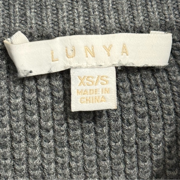 Lunya Henley Silk Pocket Knit Sweater Women’s Size X-Small/Small - Picture 5 of 7